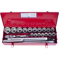 Набор ручных инструментов King Tony 6323MR набор 3/4" торцевых головок 6 гран. 21-50мм принадлежностей, 23 пр.