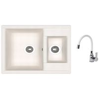 Мойка кухонная со смесителем Dr.Gans Astra 620 + SanDonna F 9995 alb