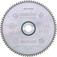 Аксессуар для пилы Metabo 628223000 Panza ferastrau circular Multi CUT universal HW/CT 254x30, 80FZ