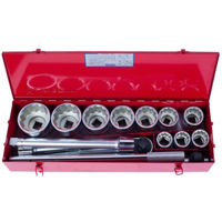 Набор ручных инструментов King Tony 8015SR набор 1" торцевых головок 12 гран. дьюймовых и принадлежностей, 14 пр.