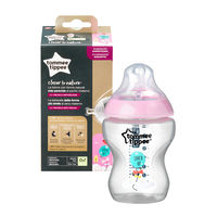 Biberon decorat Tommee Tippee (0+ luni), roz, 260ml.