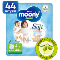 Аксессуар для самых маленьких Moony Chilotei Extra Soft marimea L (9-14 kg), 44 buc.