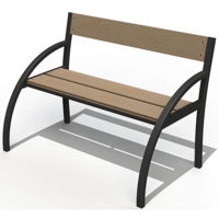 Комплектующий элемент для детской площадки Copfer PTP048B Скамейка со спинкой 1,95 м (для установки на грунт)