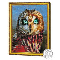 Картина по номерам Art Gallery GA82012 Mozaic cu diamante 40x50cm Bufnita cu ochi albastri