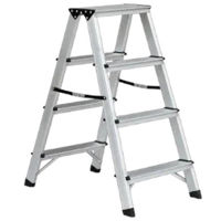 Scară Lider-Tech AD0404A Scara dubla aluminum, 2x4 trepte, H=0.88m, sarcina max.150kg