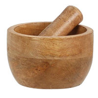 Accesoriu pentru bucătărie Excellent Houseware 55491 Mojar cu pistil 330ml 10x10x6.5cm, lemn mango