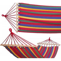 Hamac Jumi OH-945401 275x80cm cu dungi colorate rosu