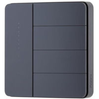 Выключатель электрический Aqara Z1 PRO - 4 клавиши (с нулём и без) квадратный подрозетник, чёрный (ZNQBKG45LM)