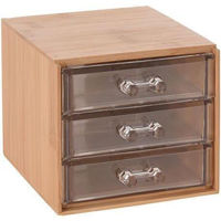 Короб для хранения Promstore 46898 Органайзер бамбуковый MAKE UP 15x12x10cm