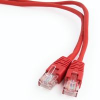 2m, Patch Cord  Red, PP12-2M/R, Cat.5E, Cablexpert, molded strain relief 50u" plugs