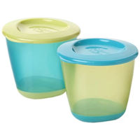 Recipiente pentru hrana cu capac Tommee Tippee Green (2 buc)