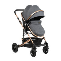 Stroller Kikka Boo 3 iin 1 Amaia Black DarkGrey