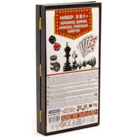 Настольная игра miscellaneous 1910 Sah magnet 24*24 cm 3in1 +carti de joc 5240