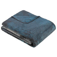 Домашний текстиль Ibena 2721/680 Jacquard Decke Rockhampton Dark grey/petrol