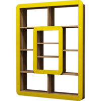 Офисный стеллаж Trendy Orkide, Nuc, Galben 108x140x21cm, raft de carti