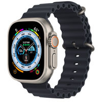 Apple Watch Ultra GPS + Cellular, 49mm Titanium Case with Midnight Ocean Band, MQFK3