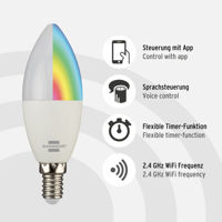 cumpără 5,5W E14 Bec LED inteligent SB 400 (Bec WiFi compatibil cu Amazon Alexa și Google Assistant, temporizator integrat, aplicație gratuită) brennenstuhl®Connect în Chișinău 