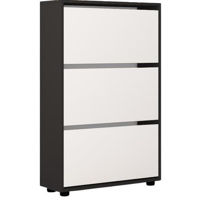 Raft pentru încălțăminte Mobildor-Lux Leo 90x27x125H cm Anthracite/White