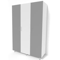 Dulap Smartex N3 140cm Alb/Grafit