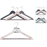 Cuier pentru haine Promstore 53993 Set umerase pentru haine din lemn Storage 3buc, 44x23cm