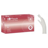 MANUSI LATEX SOFT TOUCH, marime M, WHITE, 100buc, BM
