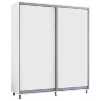 Dulap Mobildor-Lux Aron cu uși glisante (210x60x220H cm) Alb Brilliant