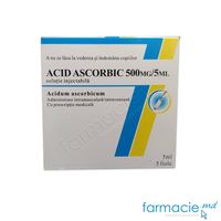 Acid ascorbic 500 mg/5 ml sol. inj. 5 ml N5