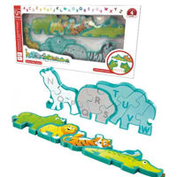 Головоломка Hape E1627 Puzzle-alfabet din lemn Parada animalelor