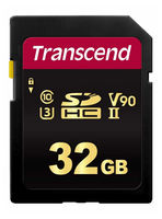 .32GB  SDHC Card (Class 10) UHS-II, U3, Transcend "TS32GSDC700S" Ultra High Speed (R/W:285/180MB/s)