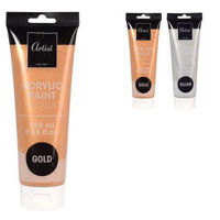 Set de creație Promstore 47926 Краска акриловая Artist золото/серебро 250ml