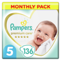 Scutece Pampers Premium Care Box 5 (11-16 kg), 136 buc.