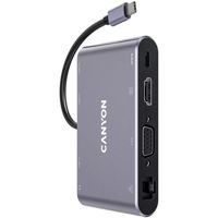 Переходник для IT Canyon Docking Station Canyon DS-14, 8-in-1, 3xUSB 3.0, 1xType C, LAN, 3.5mm, VGA, HDMI, PD 100W