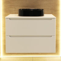 Шкаф под умывальник Bayro подвесной Bergamo 800 под столешницу белый мат