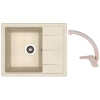 Мойка кухонная со смесителем Dr.Gans Nika 580 + SanDonna F 1069 bej