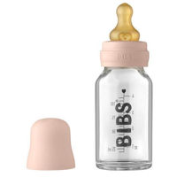 Поильник BIBS 5013244 Biberon din sticla anticolici Blush cu tetina din latex 0+ luni, 110 ml