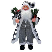 Decor de Crăciun și Anul Nou Promstore 01871 Mos Crăciun, 60cm, Nordic Style cu crengi de brad