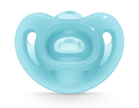 Пустышка силиконовая ортодонтическая NUK Sensitive (6-18 мес) blue