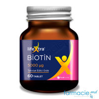 Biotin 5000μg LIFEXTRA (par,piele,unghii) comp. N60 Tab Ilac
