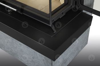 Дизайнерская аккумуляционная каминная печь ROMOTOP CARA C 02 - с выдвижной подъемной дверцей 