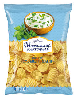 Chips-uri "Moscovskii Kartofeli" Smintina si Verdeata 150g 