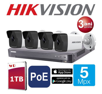 HIKVISION 5 Megapixeli IP POE 1TB 30m 