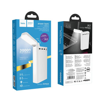 PowerBank 30 000mAh/LED-lamp Hoco J62 Jove table lamp White 