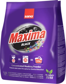 купить Стиральный порошок Sano Maxima Black (1,25 кг) 426735 в Кишинёве