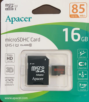 Карта памяти MicroSDHC  Apacer 16GB 