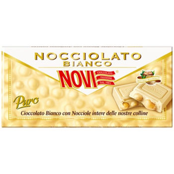Novi Ciocolată albă cu alune 130g. 
