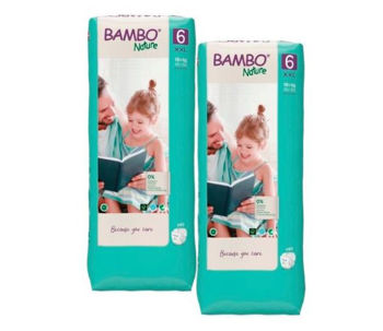 1 Set 2 pachete Scutece Bambo Nature 6  (16+ kg), 40 buc 