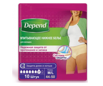 cumpără Lenjerie absorbantă pentru femei Depend M/L, 10 buc. în Chișinău 