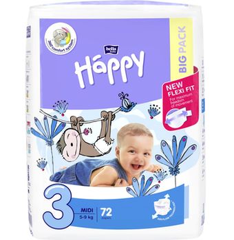 Подгузники Bella Baby Happy Midi, 72 шт. 