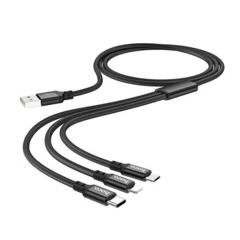 Hoco X14 3-in-1 Times speed charging cable iP+Micro+Type-C 