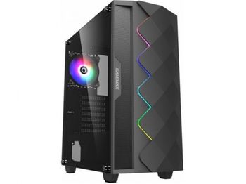 купить Case ATX GAMEMAX Black Diamond, 1x120mm, ARGB LED fan, ARGB LED strip, Rainbow HUB, TG, USB3.0 в Кишинёве 